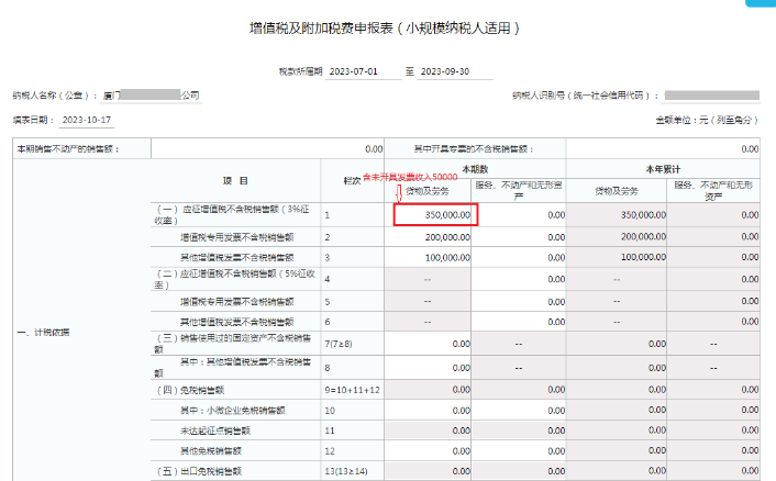 增值稅及附加稅費(fèi)申報表（小規(guī)模納稅人適用）