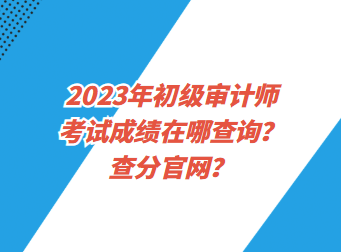 2023年初級(jí)審計(jì)師考試成績?cè)谀牟樵儯坎榉止倬W(wǎng)？