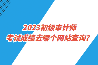 2023初級(jí)審計(jì)師考試成績(jī)?nèi)ツ膫€(gè)網(wǎng)站查詢？