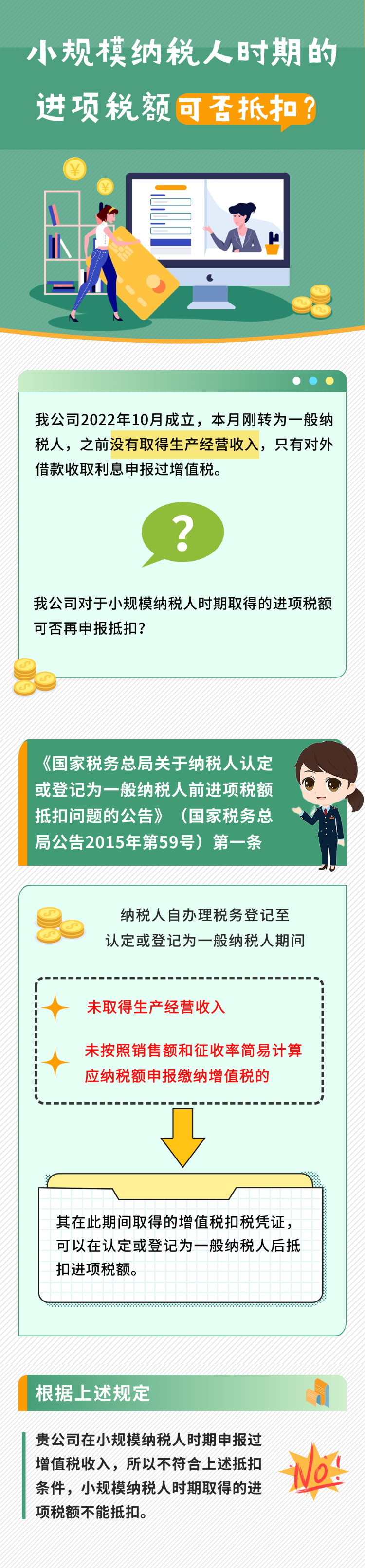 小規(guī)模納稅人時期的進(jìn)項(xiàng)稅額可否抵扣？