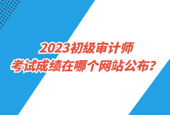 2023初級(jí)審計(jì)師考試成績(jī)?cè)谀膫€(gè)網(wǎng)站公布？