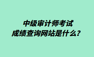 中級(jí)審計(jì)師考試成績(jī)查詢網(wǎng)站是什么？