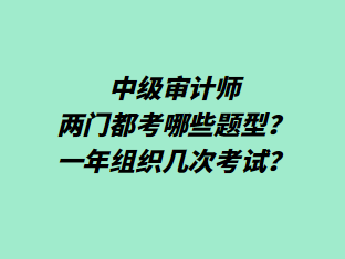 中級(jí)審計(jì)師兩門都考哪些題型？一年組織幾次考試？