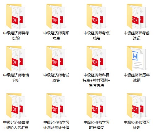 中級(jí)經(jīng)濟(jì)師備考資料
