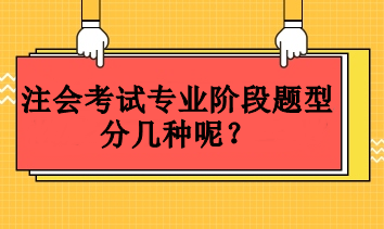 注會考試專業(yè)階段題型分幾種呢？