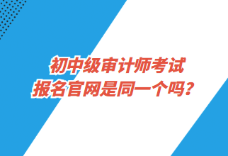 初中級(jí)審計(jì)師考試報(bào)名官網(wǎng)是同一個(gè)嗎？