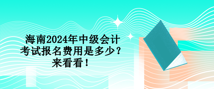 海南2024年中級會(huì)計(jì)考試報(bào)名費(fèi)用是多少？來看看！