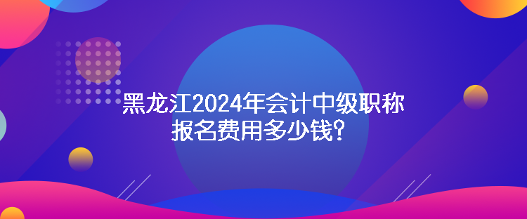 黑龍江2024年會計中級職稱報名費用多少錢？