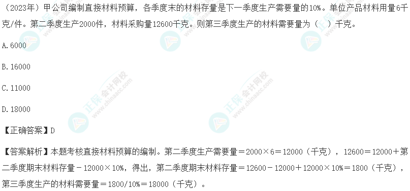 注會《財管》各章節(jié)歷年考察題型整理（第17章）試題舉例