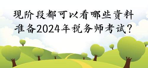 現(xiàn)階段都可以看哪些資料準備2024年稅務師考試？