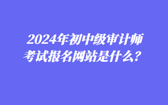 2024年初中級(jí)審計(jì)師考試報(bào)名網(wǎng)站是什么？