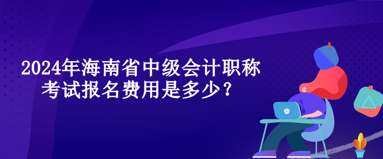 2024年海南省中級(jí)會(huì)計(jì)職稱考試報(bào)名費(fèi)用是多少？