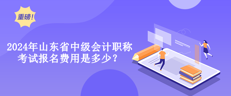 2024年山東省中級會計職稱考試報名費用是多少？