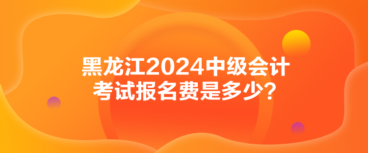 黑龍江2024中級會計考試報名費是多少？