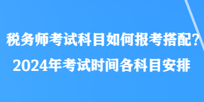 稅務(wù)師考試科目如何報(bào)考搭配？2024年考試時(shí)間各科目安排