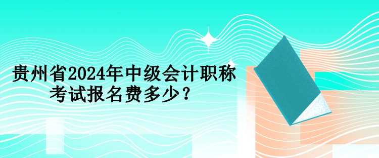 貴州省2024年中級會計(jì)職稱考試報名費(fèi)多少？