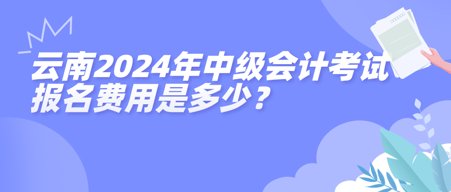 云南2024年中級(jí)會(huì)計(jì)考試報(bào)名費(fèi)用