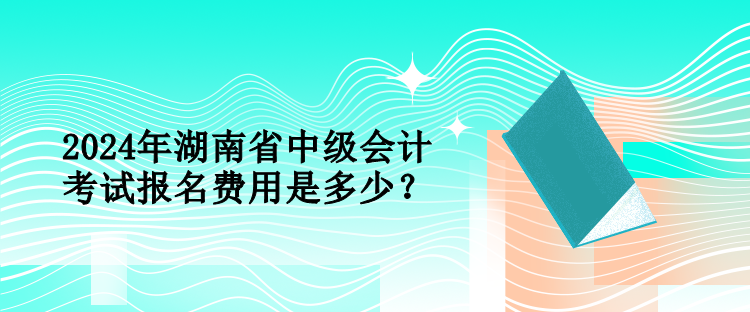 2024年湖南省中級會計考試報名費用是多少？