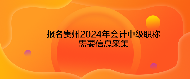 報(bào)名貴州2024年會(huì)計(jì)中級(jí)職稱(chēng)需要信息采集