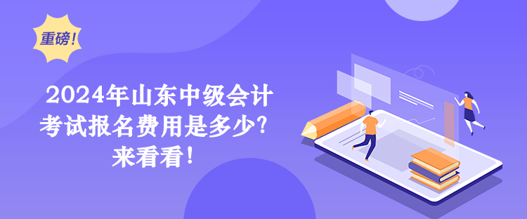 2024年山東中級會計考試報名費用是多少？來看看！