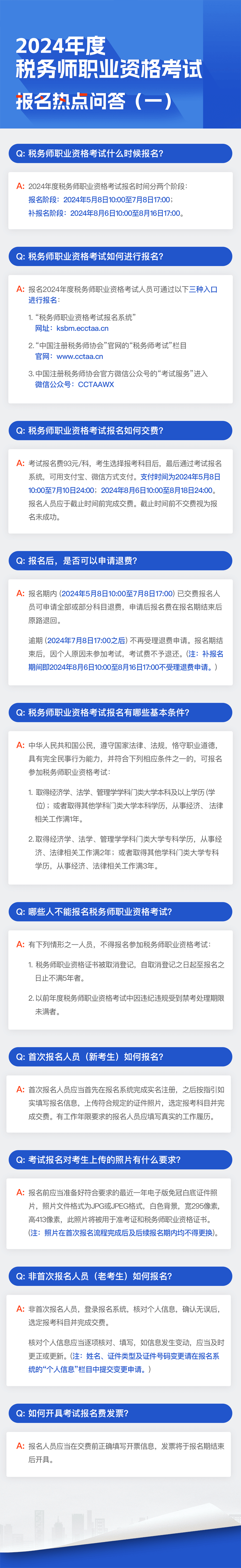 2024年度稅務(wù)師職業(yè)資格考試報(bào)名熱點(diǎn)問答