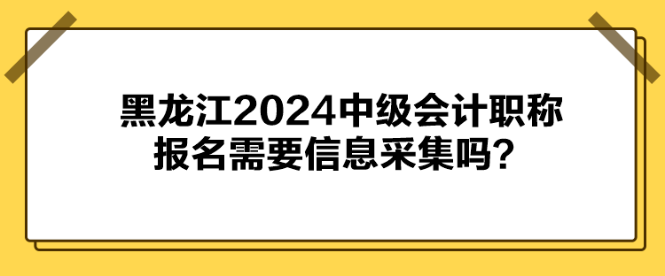 黑龍江2024中級(jí)會(huì)計(jì)職稱(chēng)報(bào)名需要信息采集嗎？