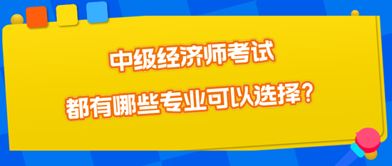 中級(jí)經(jīng)濟(jì)師考試都有哪些專業(yè)可以選擇？