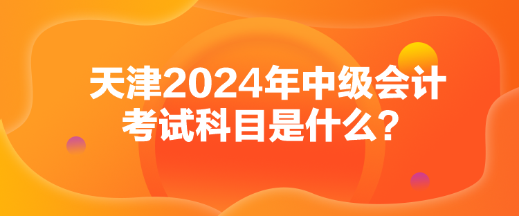 天津2024年中級(jí)會(huì)計(jì)考試科目是什么？