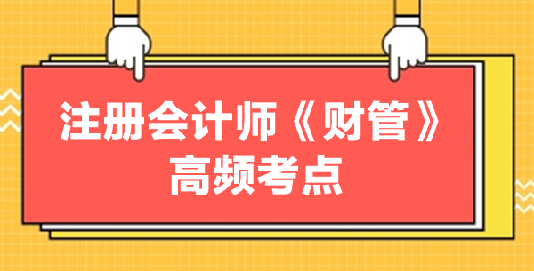 注冊會計(jì)師《財(cái)管》高頻考點(diǎn)