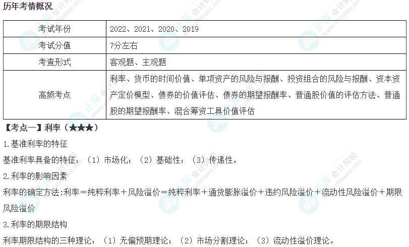 2024年注會《財(cái)務(wù)成本管理》第3章高頻考點(diǎn)1