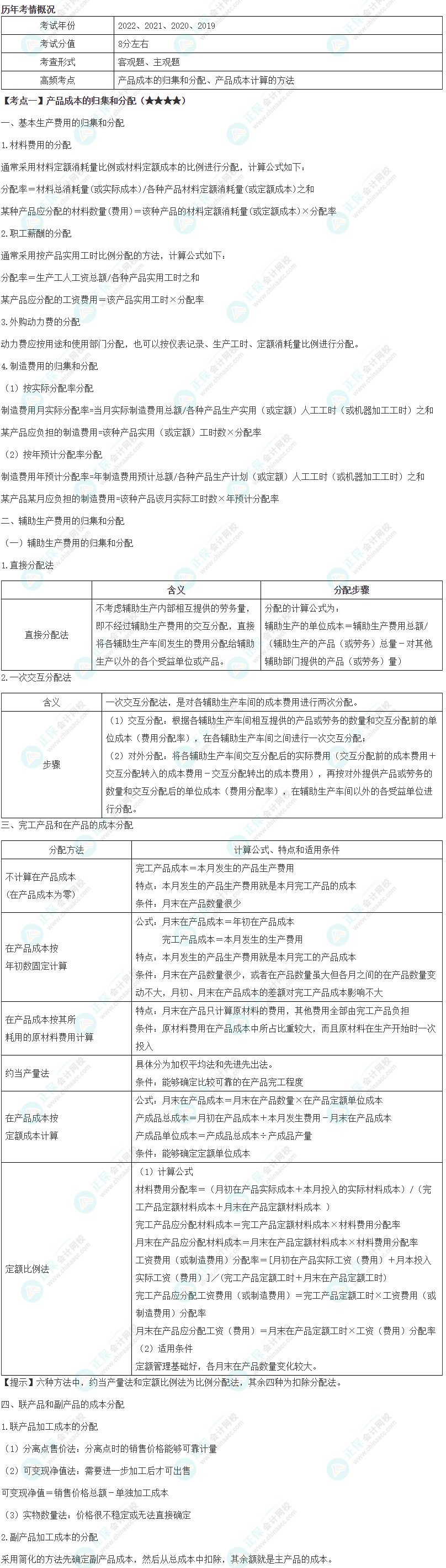 2024年注會(huì)《財(cái)務(wù)成本管理》第12章高頻考點(diǎn)1