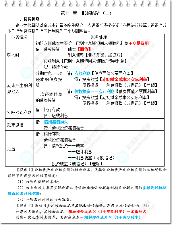 《財務(wù)與會計》三色筆記-第11章 非流動資產(chǎn)（二）