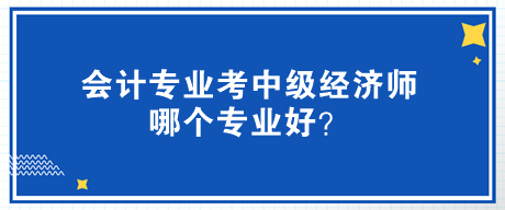 會計專業(yè)考中級經(jīng)濟(jì)師哪個專業(yè)好？