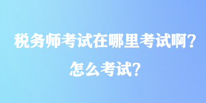 稅務(wù)師考試在哪里考試?。吭趺纯荚?？