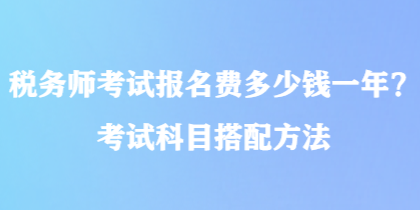 稅務(wù)師考試報名費多少錢一年？考試科目搭配方法