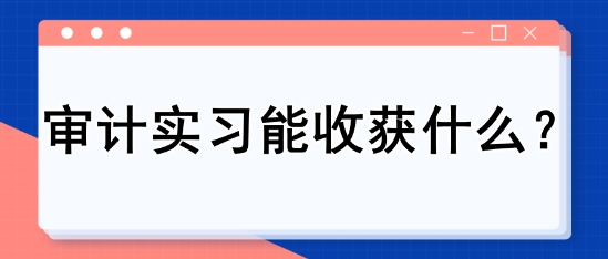 審計(jì)實(shí)習(xí)能收獲什么？